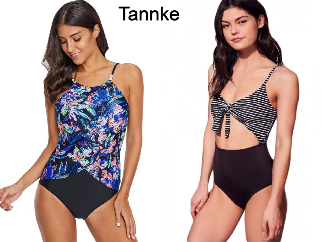 Floral Print Tulip Mesh Over Front One-piece Swimsuit