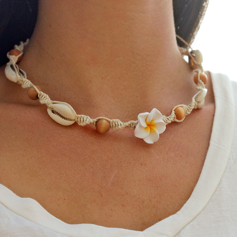 shell necklaces and layered necklaces are on trend